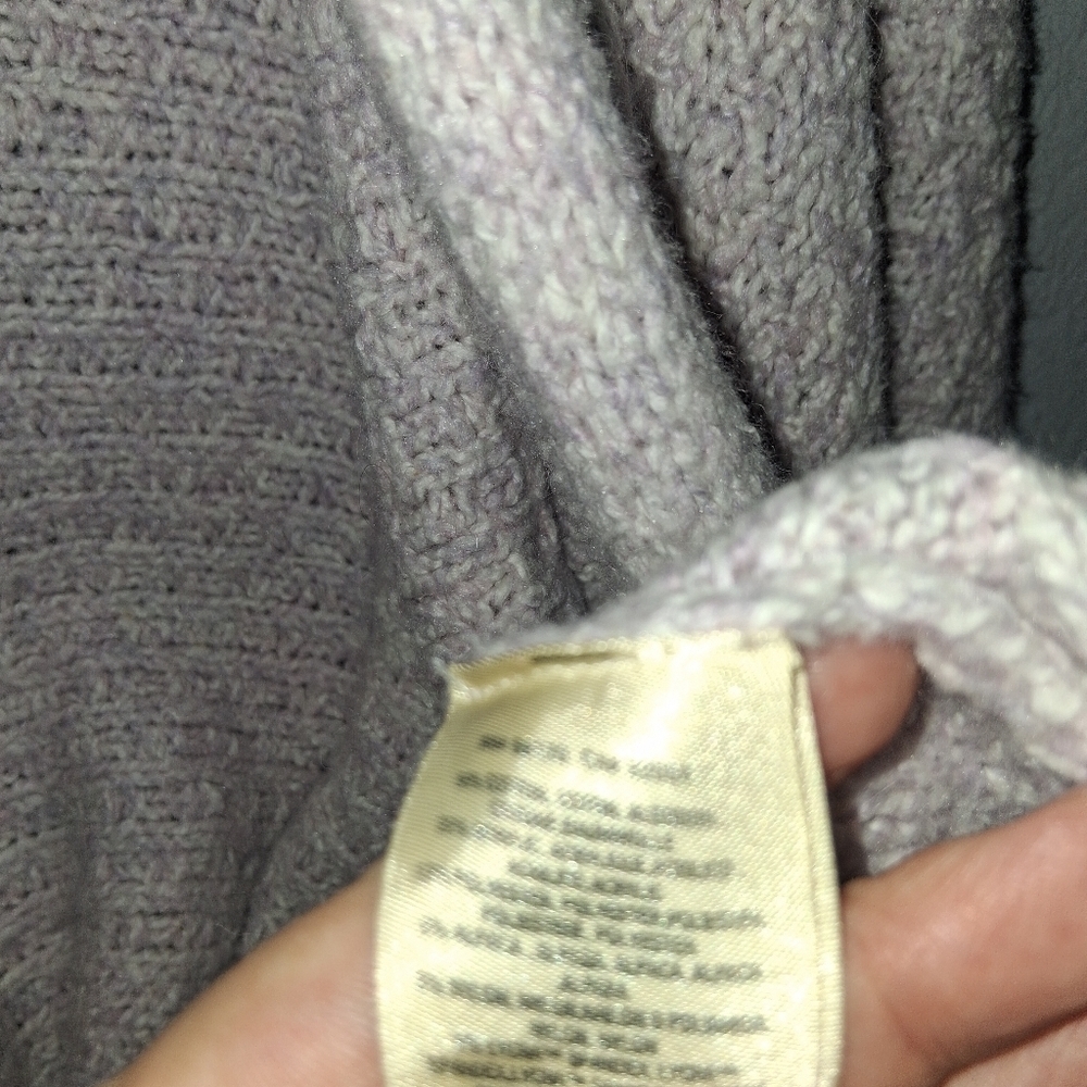 Angel Of The North  Purple Chauvet Cotton Cashmere Bland Cardigan Sweater M - Picture 6 of 7
